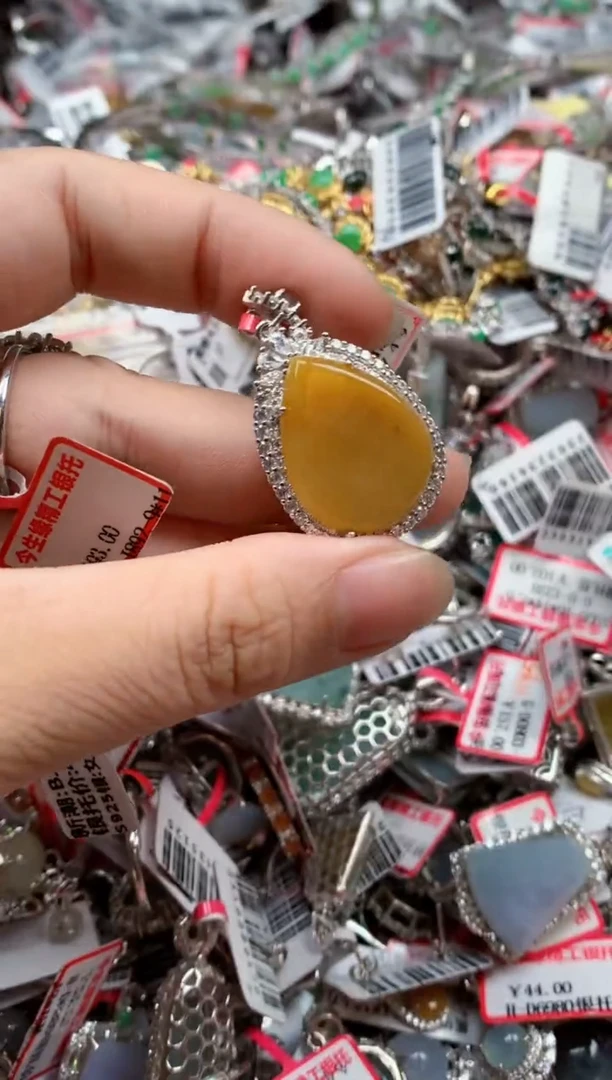 银S925镶嵌戒指翡翠天然A货缅甸翡翠