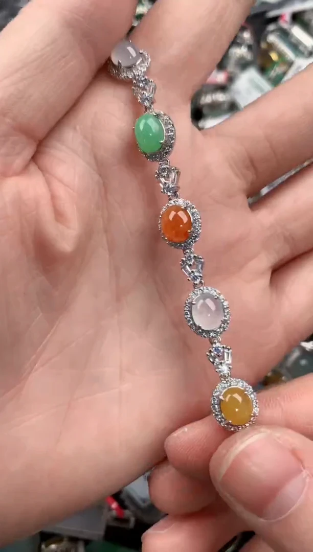 银S925镶嵌戒指翡翠555---8