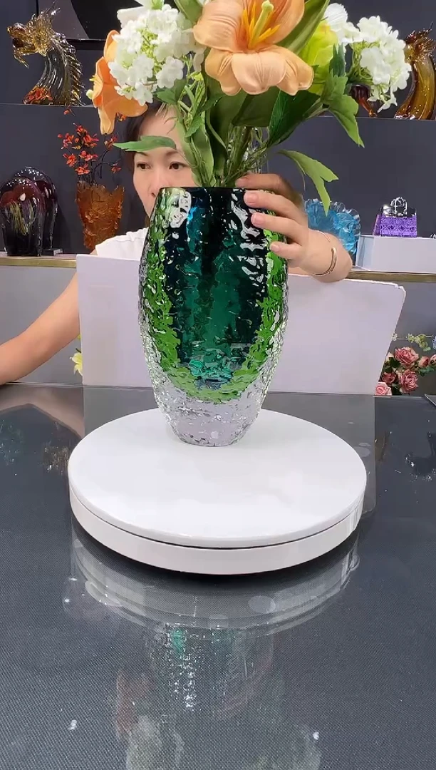 琉璃水晶琉璃花瓶1个   孤品