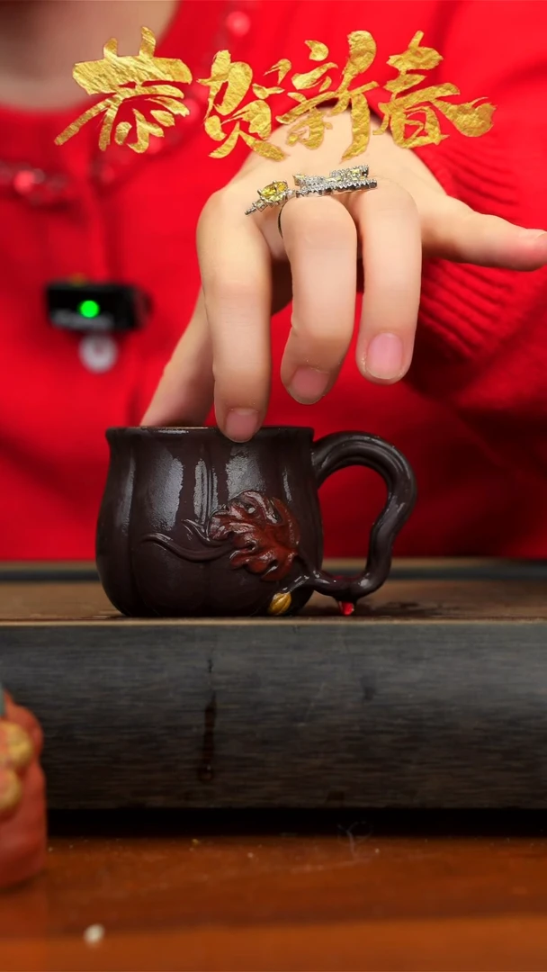 【闪购商品】紫砂茶壶老紫泥南瓜杯100ml