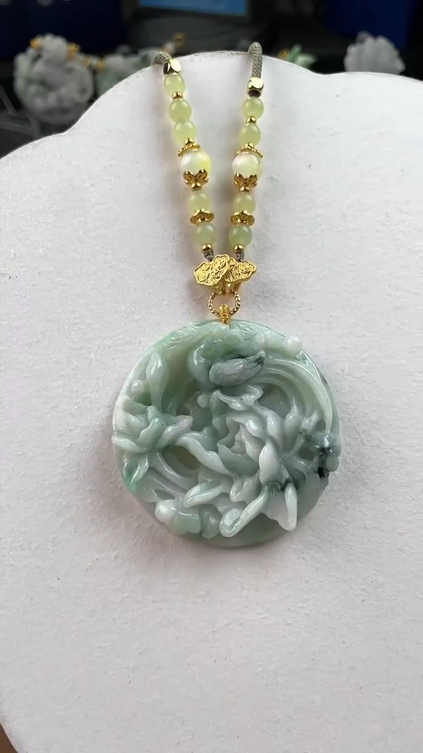 【闪购商品】翡翠颈饰未镶嵌101赠链,部分宝贝微瑕主播介绍为准