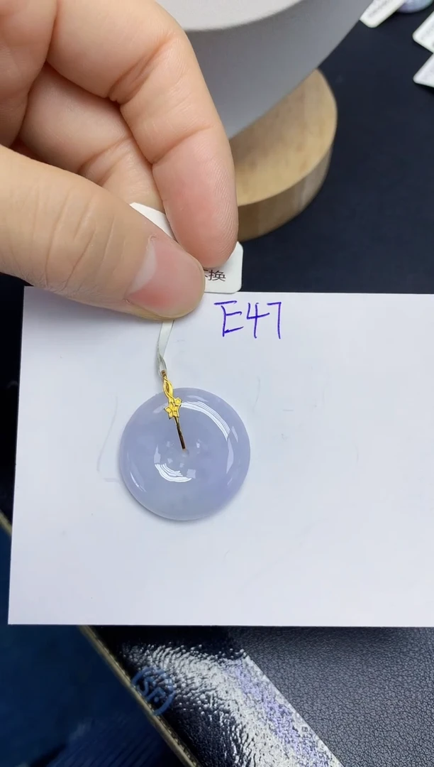 颈饰18K金镶嵌翡翠天然缅甸翡翠A货翡翠百元以上9元证书费自理