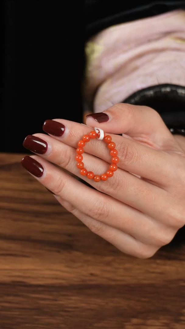 未镶嵌南红玛瑙戒指指环4M原矿