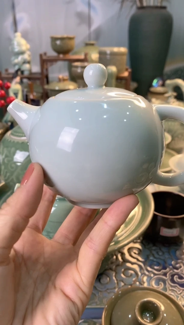 耀州窑特价 L020 天青西施壶 一个