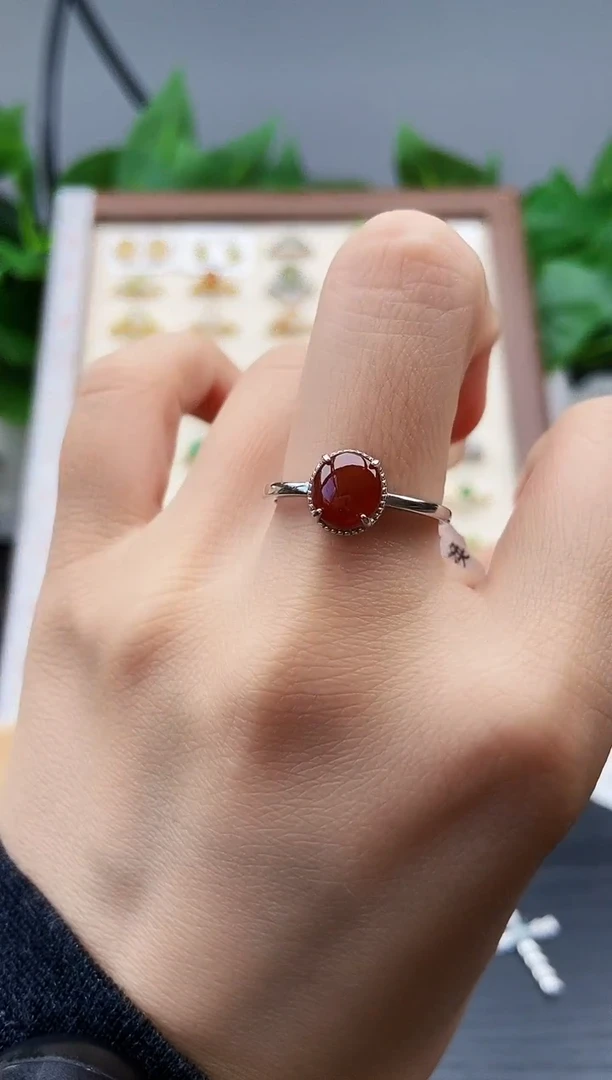 银S925镶嵌戒指翡翠12