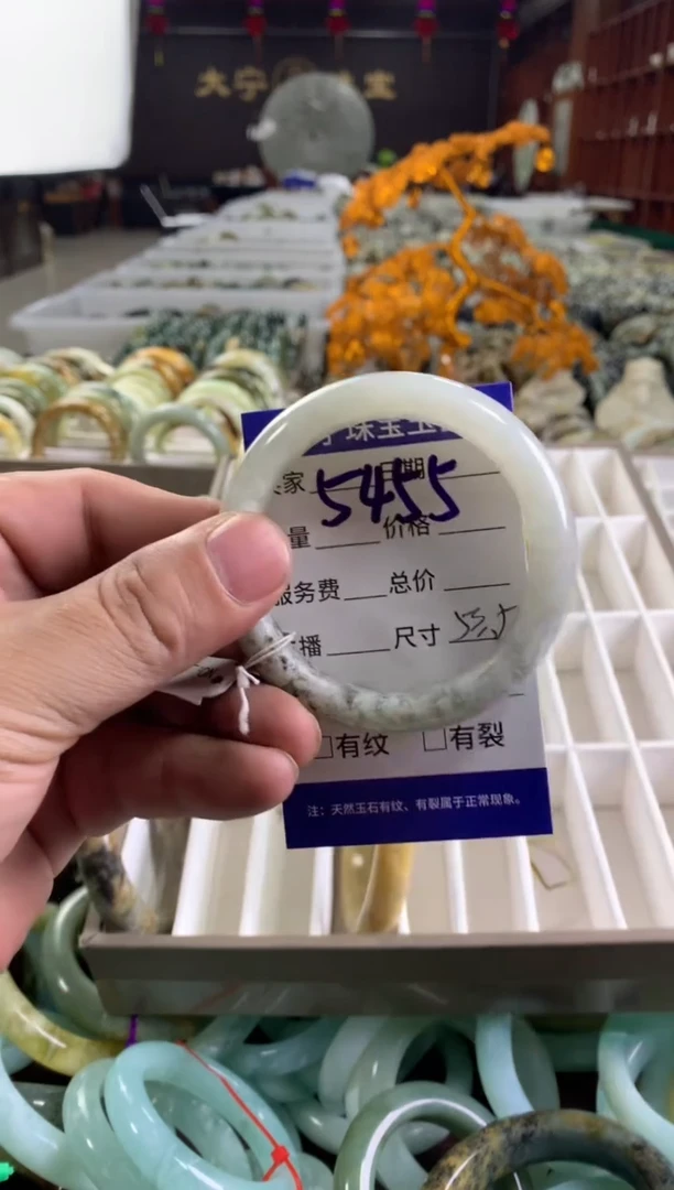 蛇纹石玉未镶嵌手镯5455