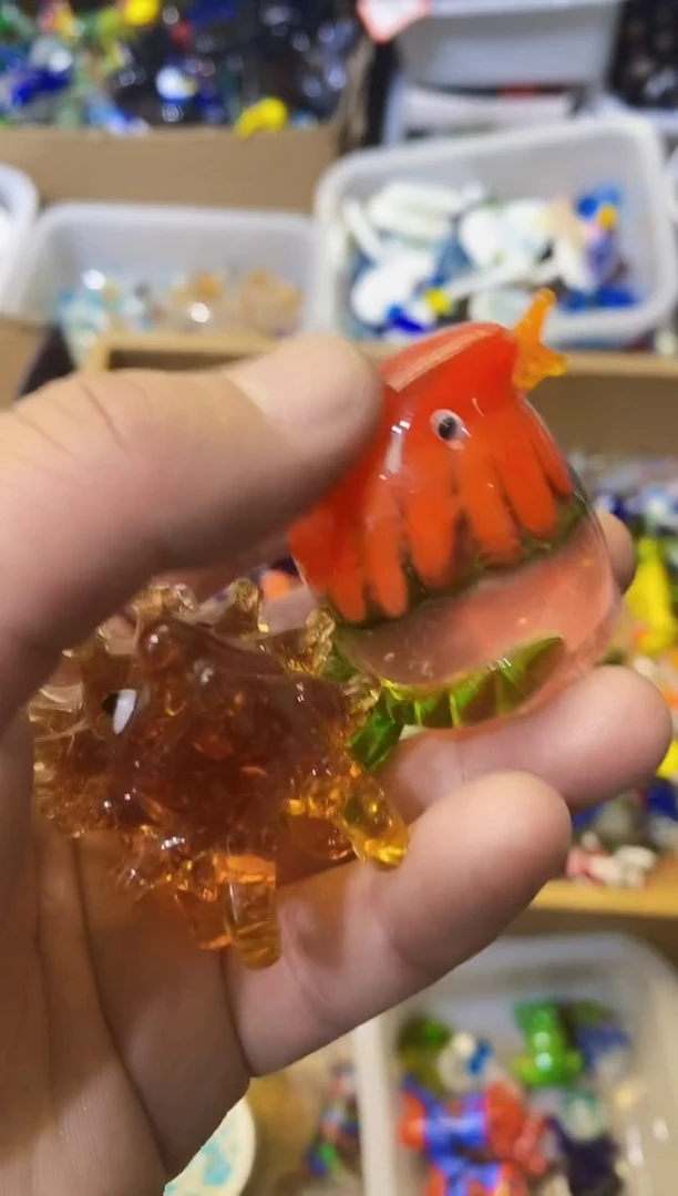 【闪购商品】琉璃手工艺品鸟+刺猬