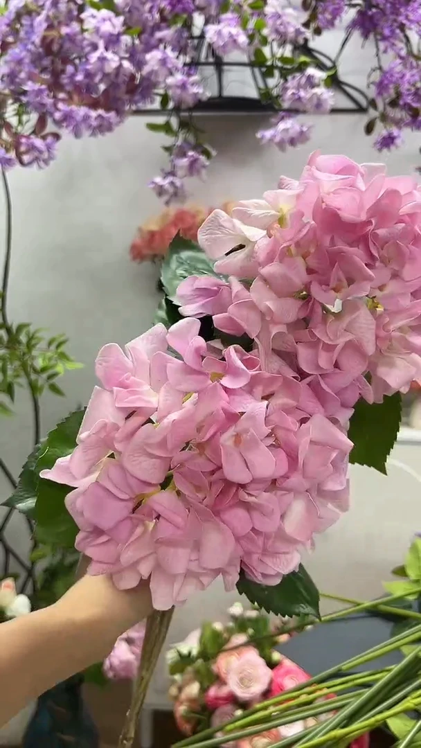 2枝粉色手感保湿绣球