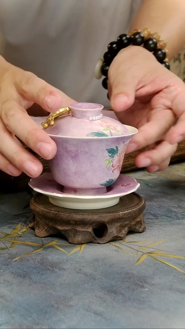 亘古茶具福利分享@三彩盖碗