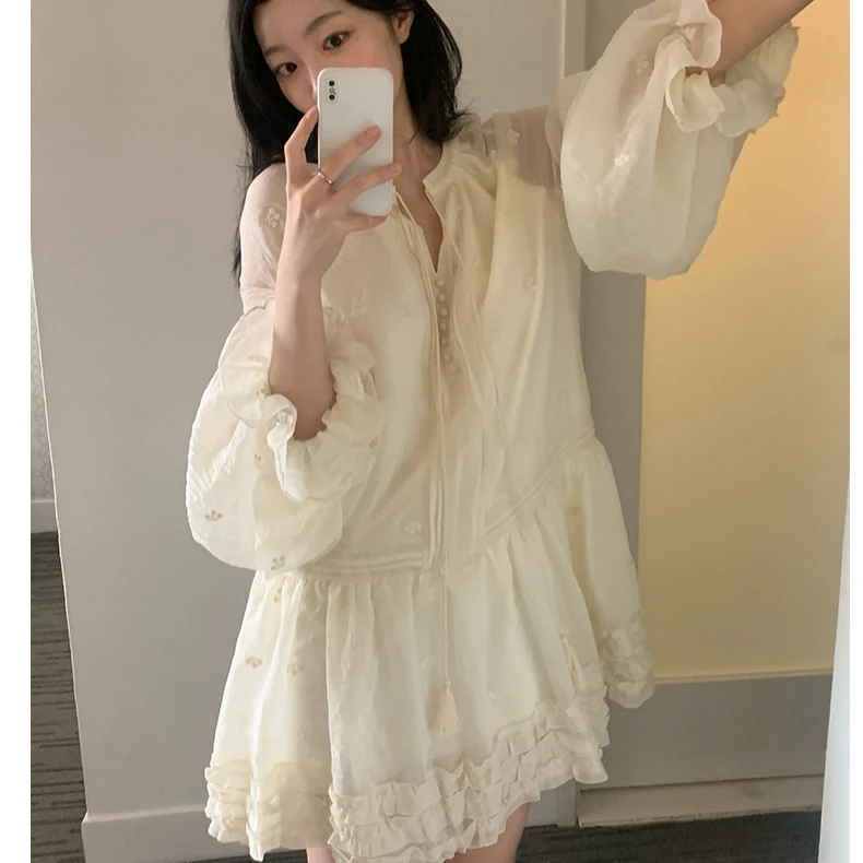 【泡菜】-小众复古温柔甜美减龄少女风连衣裙