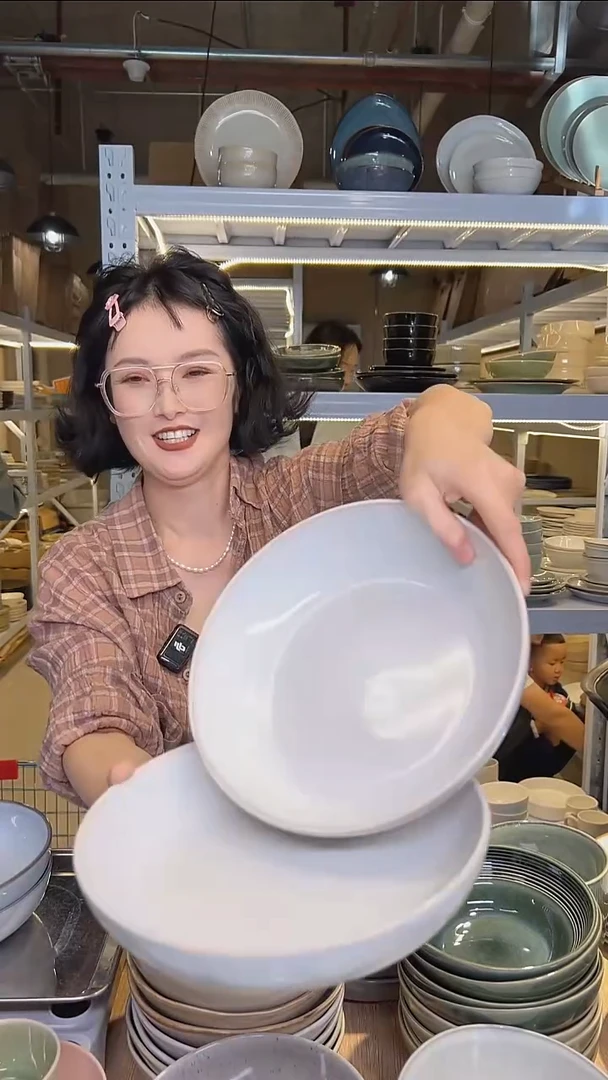 瓷87外贸尾货高温釉下彩陶瓷餐具默认微瑕
