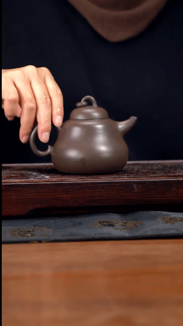 【闪购商品】紫砂茶壶325cc黄龙山原矿柴烧曼生葫芦27