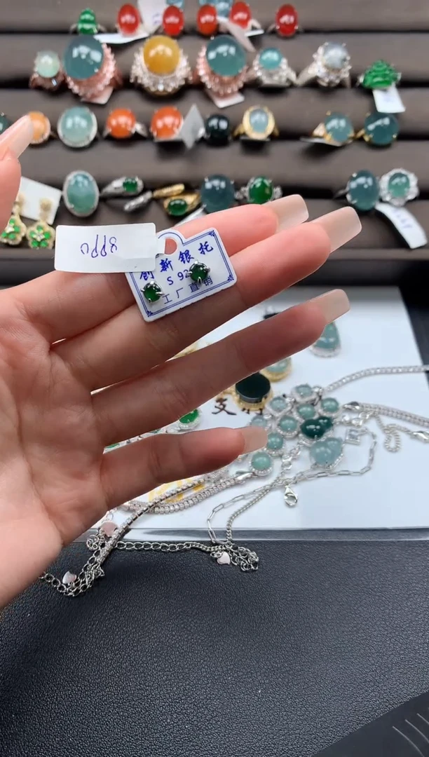 【闪购商品】翡翠戒指银S925镶嵌123213132