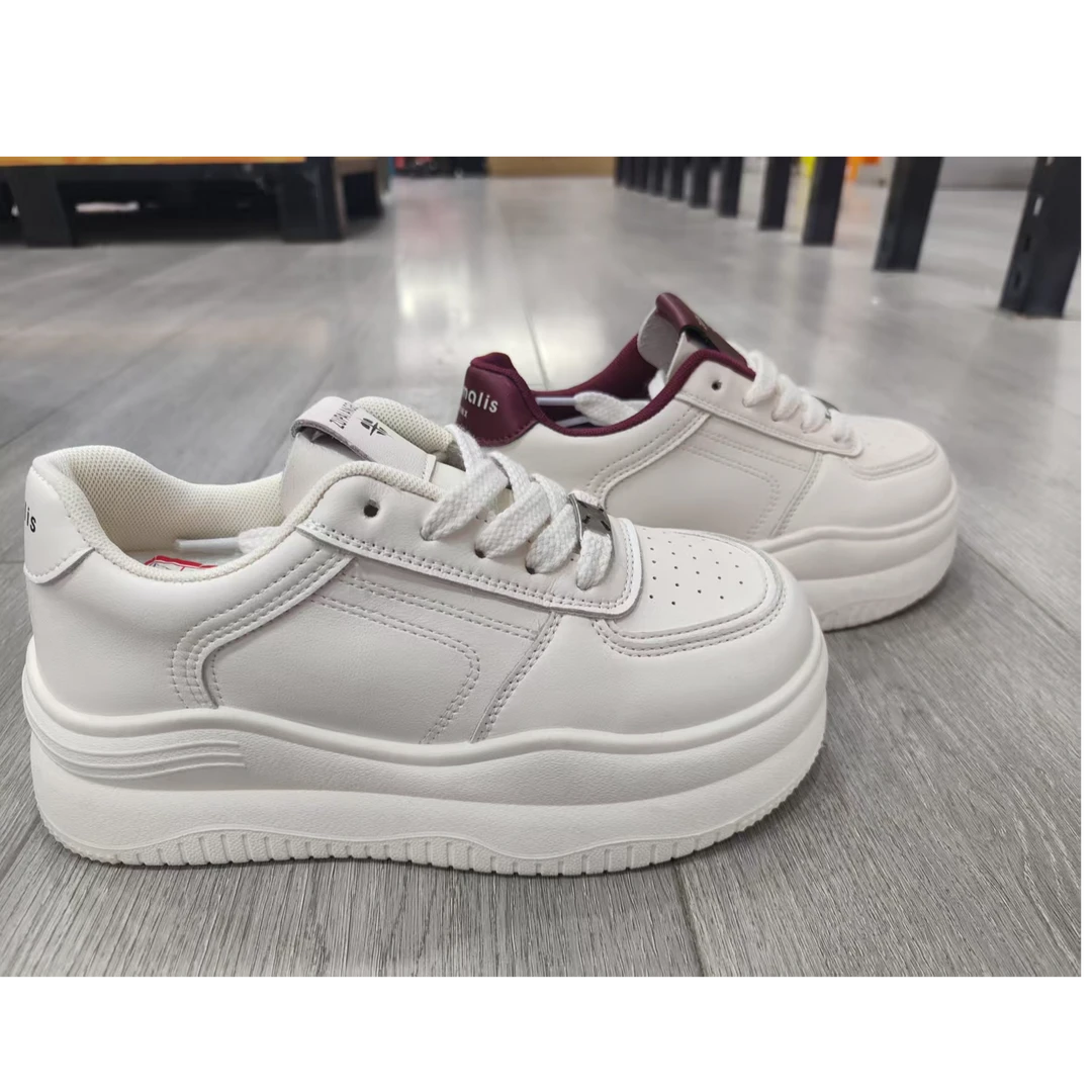 潮流时尚厚底小白鞋2025春季新款ins韩版百搭低帮