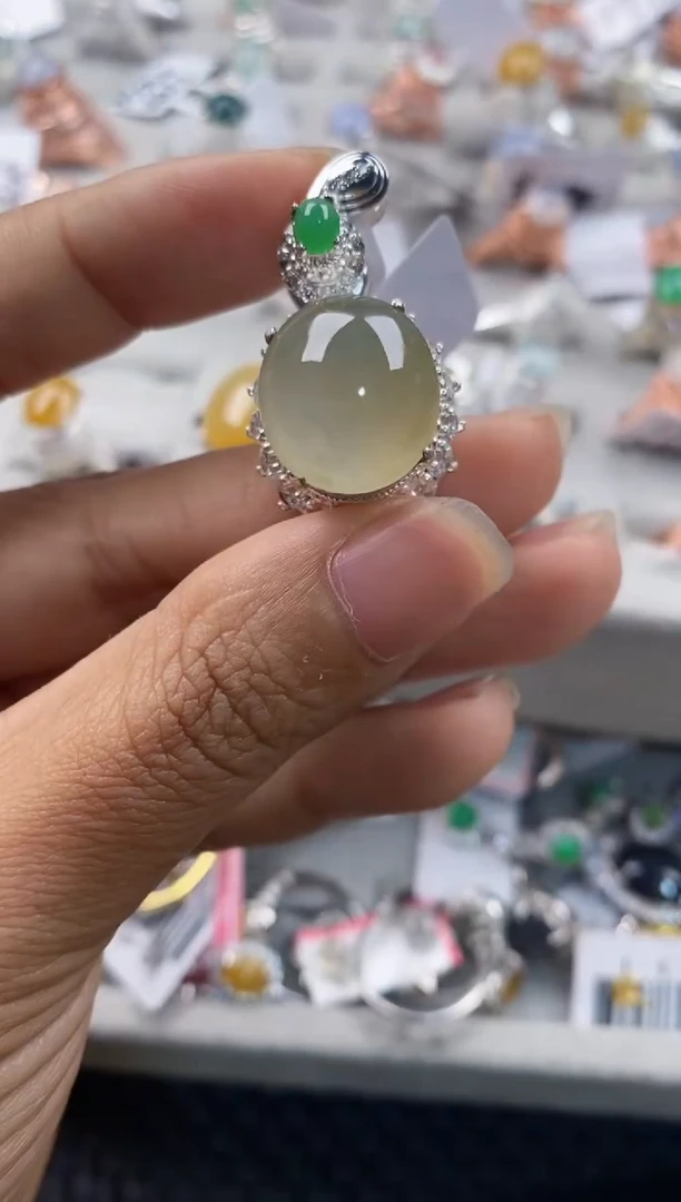 未镶嵌戒指翡翠444---7