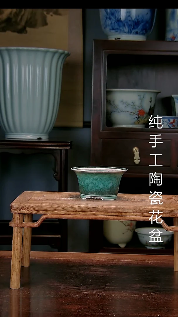 景德镇手工陶瓷花盆