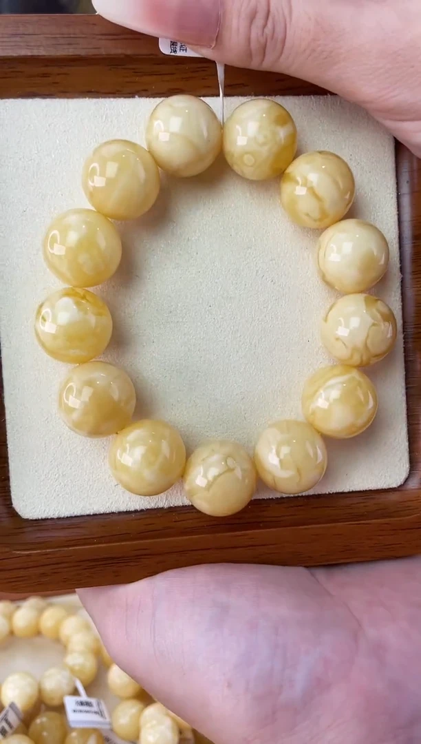 裸石蜜蜡未镶嵌手串