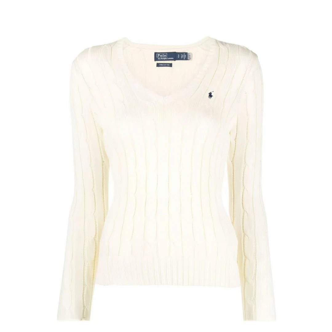 Ralph Lauren/拉夫劳伦女士成人V领绞花针织毛衣211891641
