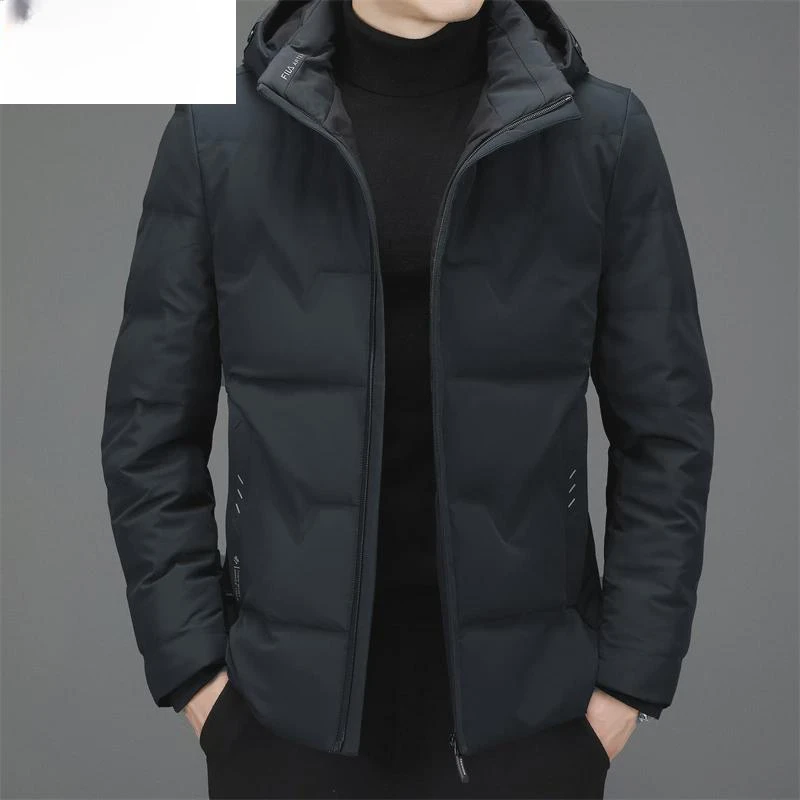 恒源祥集团彩羊冬季男士羽戎服新款白鸭戎男装可脱卸连帽加厚短款
