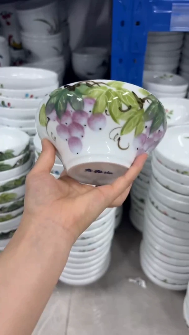 景德镇手绘釉中彩（食品级）无内绘葫芦碗