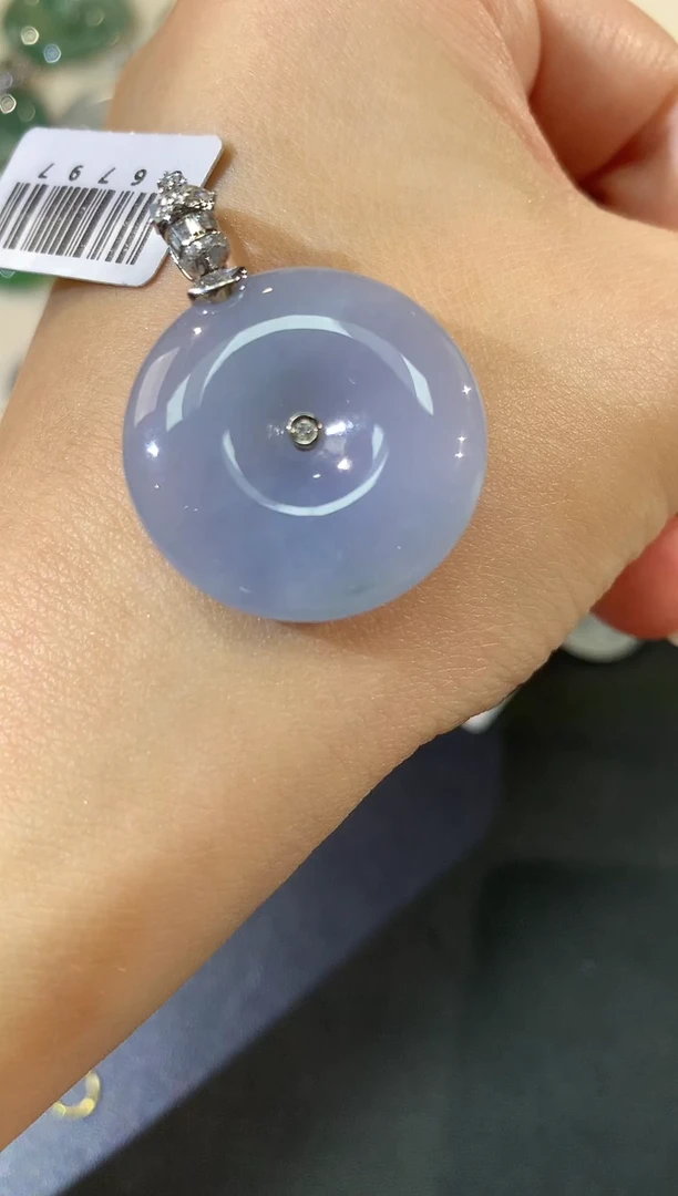 翡翠18K金镶嵌吊坠(不含链)A100|3800