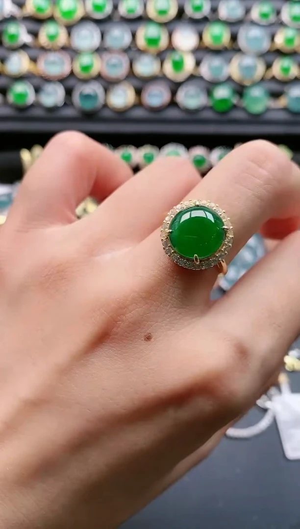 【闪购商品】翡翠戒指银S925镶嵌111111
