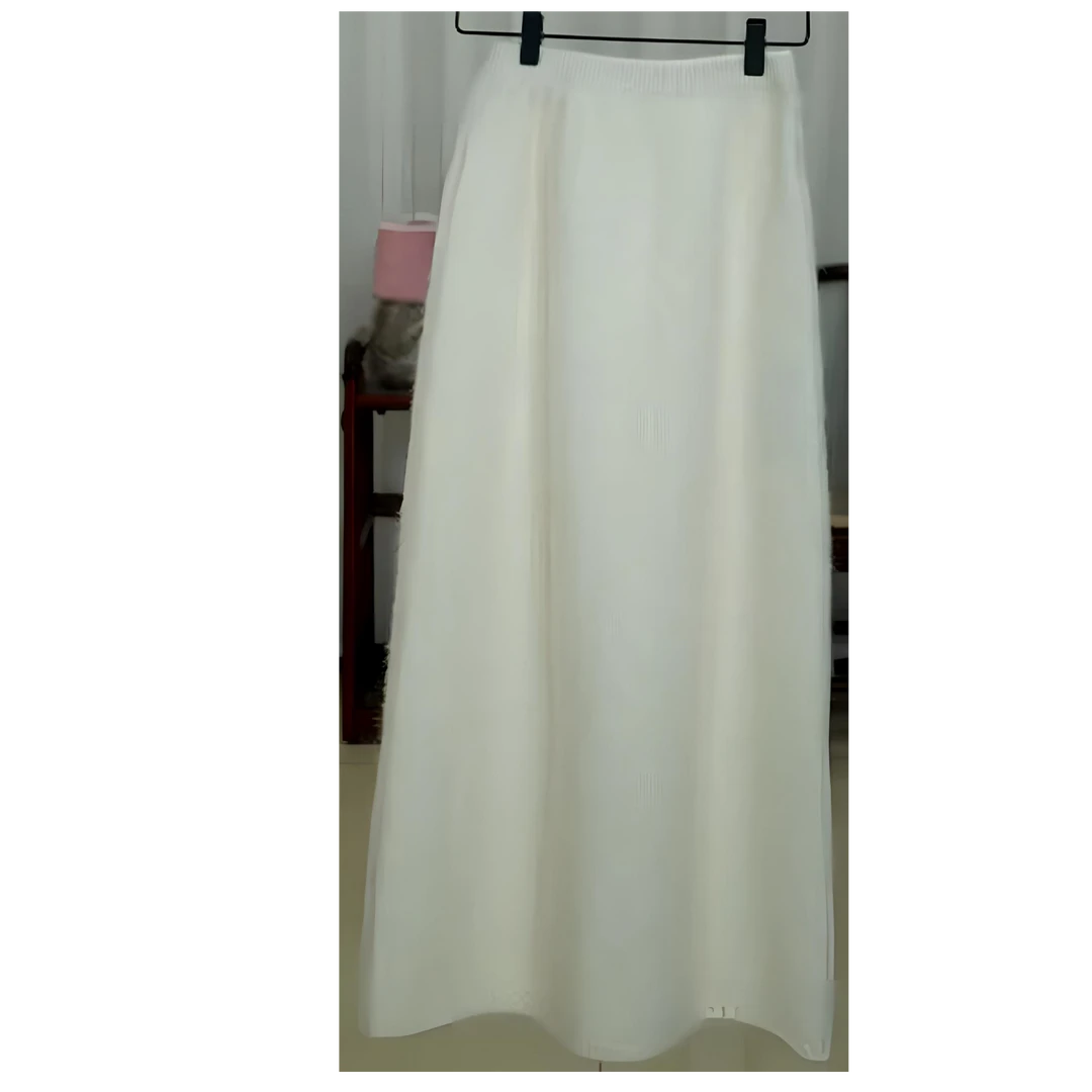 小动物毛毛贝贝白美拉德风法式不褪色显瘦休闲百搭半身裙纯色女装