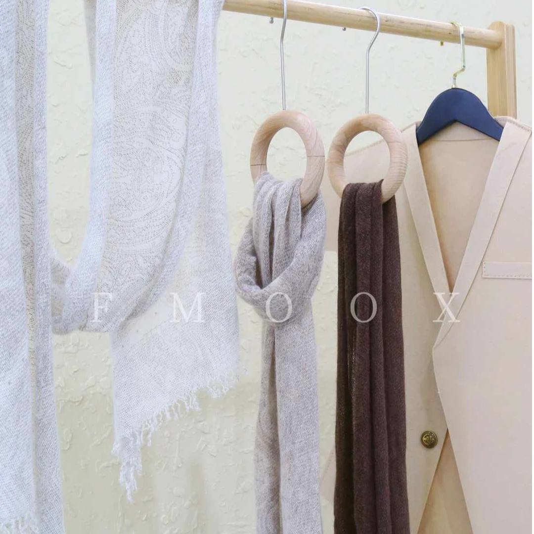 FMOOX/菲茉茜小云漾-印花羊绒色围巾薄款 时尚百搭