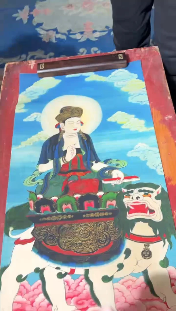 卷轴画龙妹的唐卡tk16