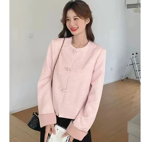 【锦衣服饰】巴8225（08329）新中式提花盘扣百搭外套