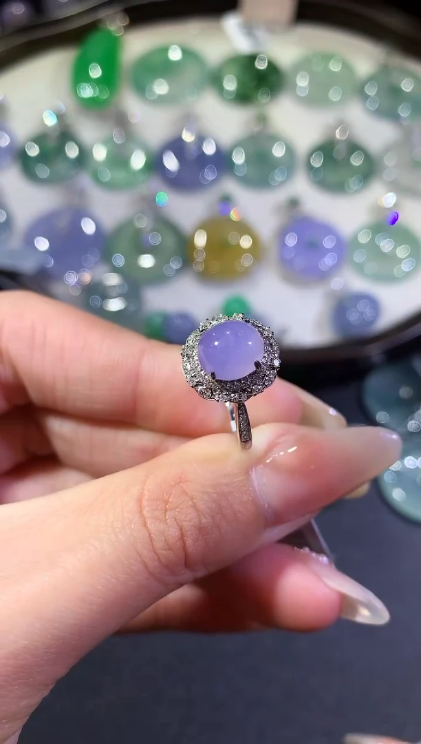 【闪购商品】翡翠戒指18K金镶嵌69-戒指