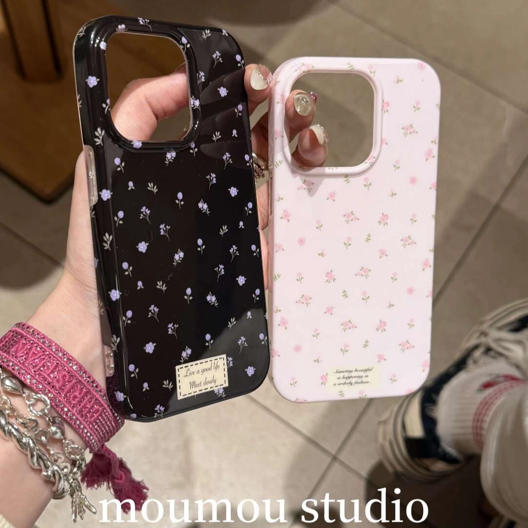 韩系小清新碎花适用苹果16手机壳iphone15小众14promax少女13新款