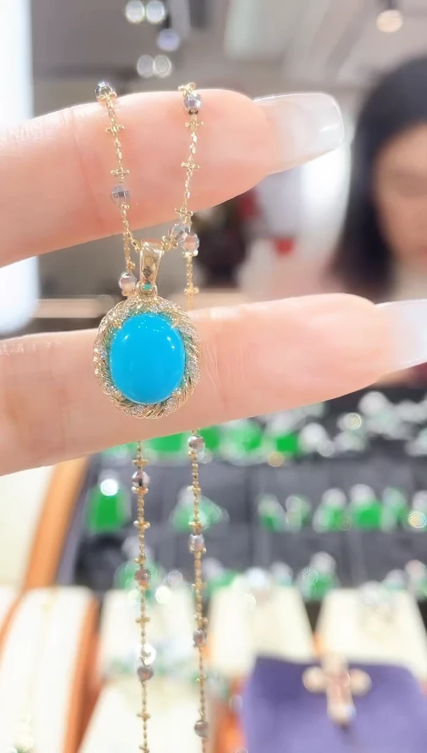 【闪购商品】钻石颈饰18K金镶嵌项链