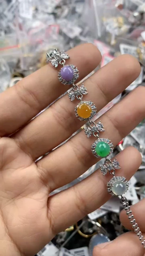 银S925镶嵌戒指翡翠9999-----9