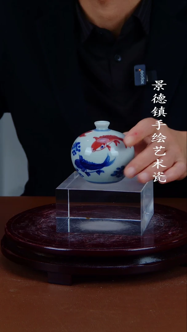 瓶陶景德镇手工手绘陶瓷摆件3