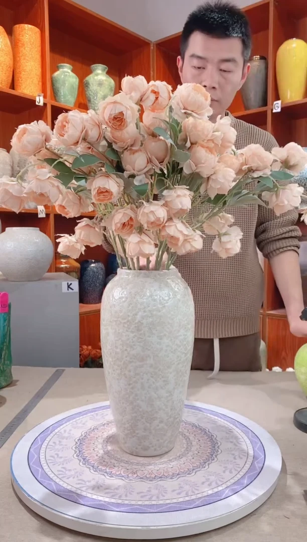 【闪购商品】瓶茶白 大号  陶瓷花瓶 无花