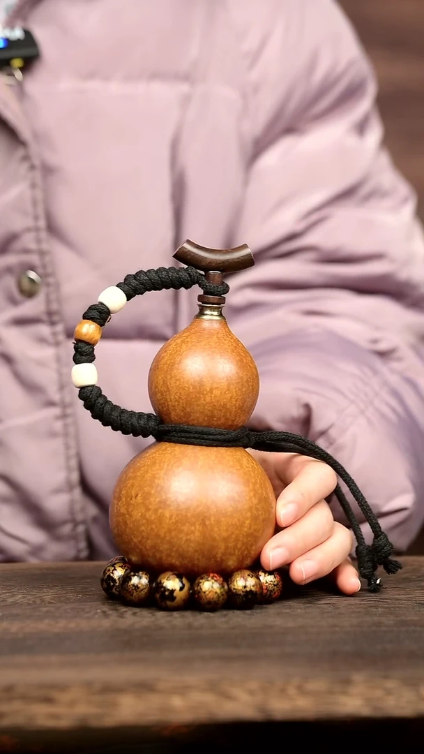 145号网兜 中药煮色 大漆葫芦水壶/酒壶 一物一拍