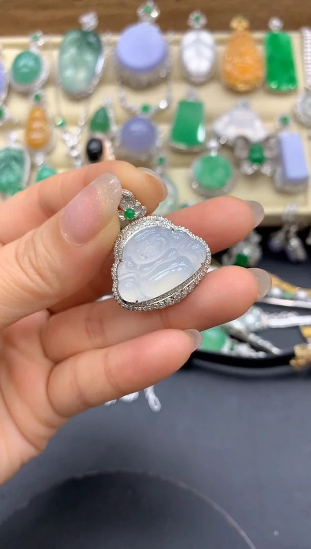 【闪购商品】翡翠颈饰18K金镶嵌387-中国好珍宝