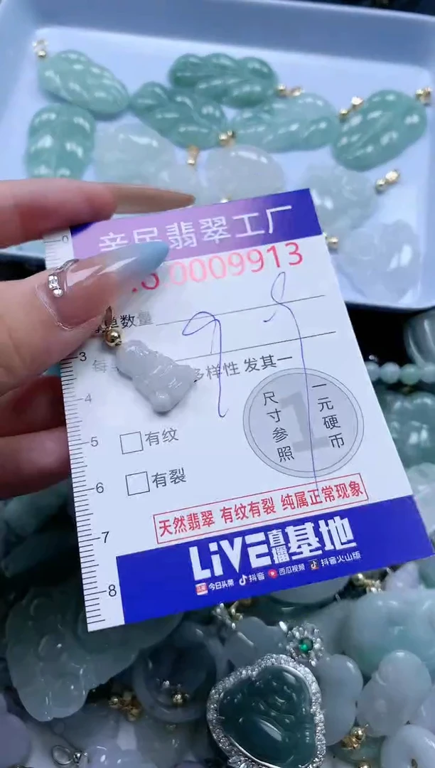 翡翠未镶嵌吊坠(不含链)9913