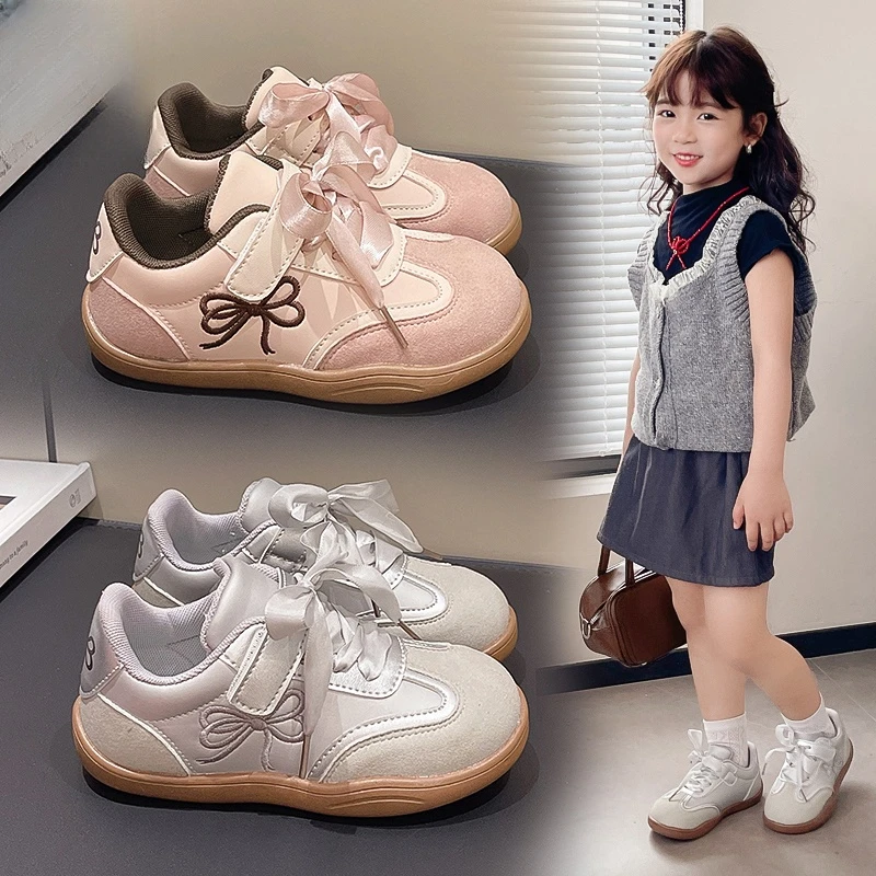 女童德训鞋2025春秋新款儿童轻便防滑休闲鞋小女孩韩版中小童板鞋