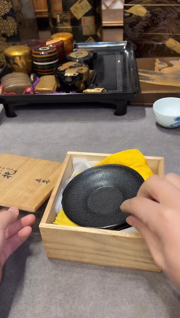 干漆杯垫 五片 大漆漆器大漆漆器