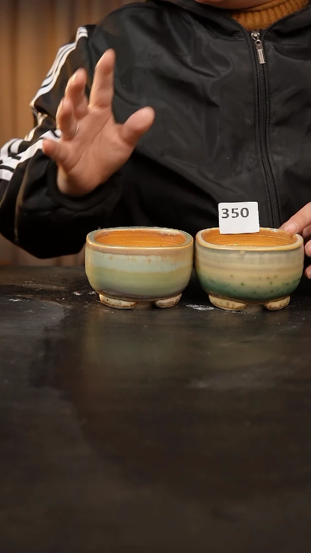 【闪购商品】瓷片350泥泥手工花盆口8高6