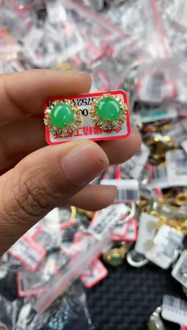 银S925镶嵌戒指翡翠3333----5
