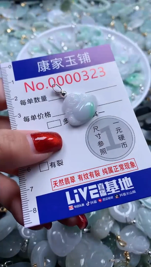翡翠未镶嵌吊坠(不含链)323