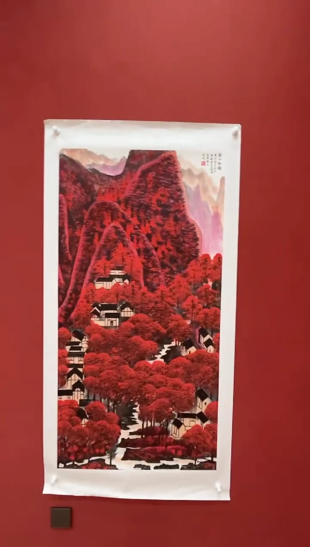 国画李克成-国画-红山水
