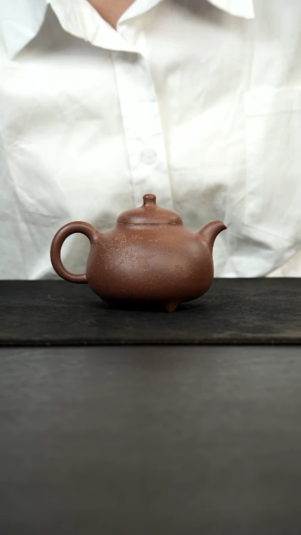 茶壶紫砂天**上壶小生全手三足乳鼎刻绘满天星220cc