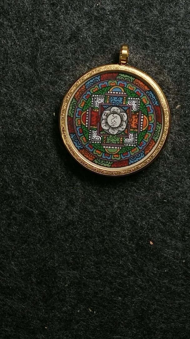 吊坠金刚菩提坛城唐卡 【A3]带绳 229