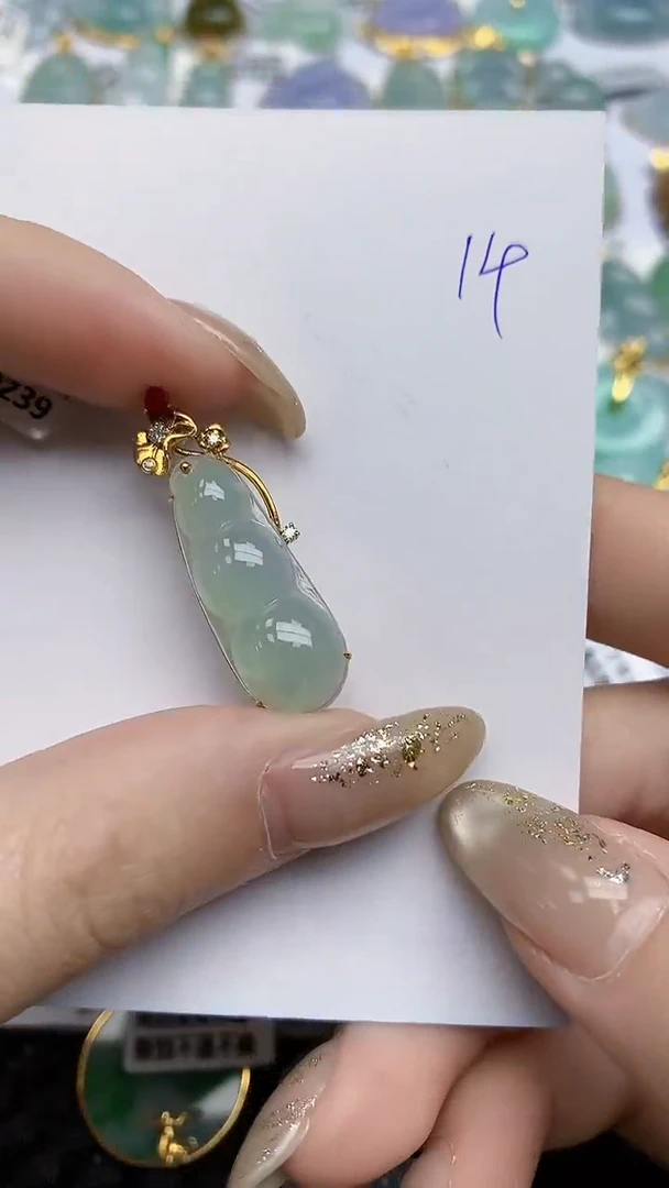 【闪购商品】翡翠颈饰18K金镶嵌 天然翡翠A货