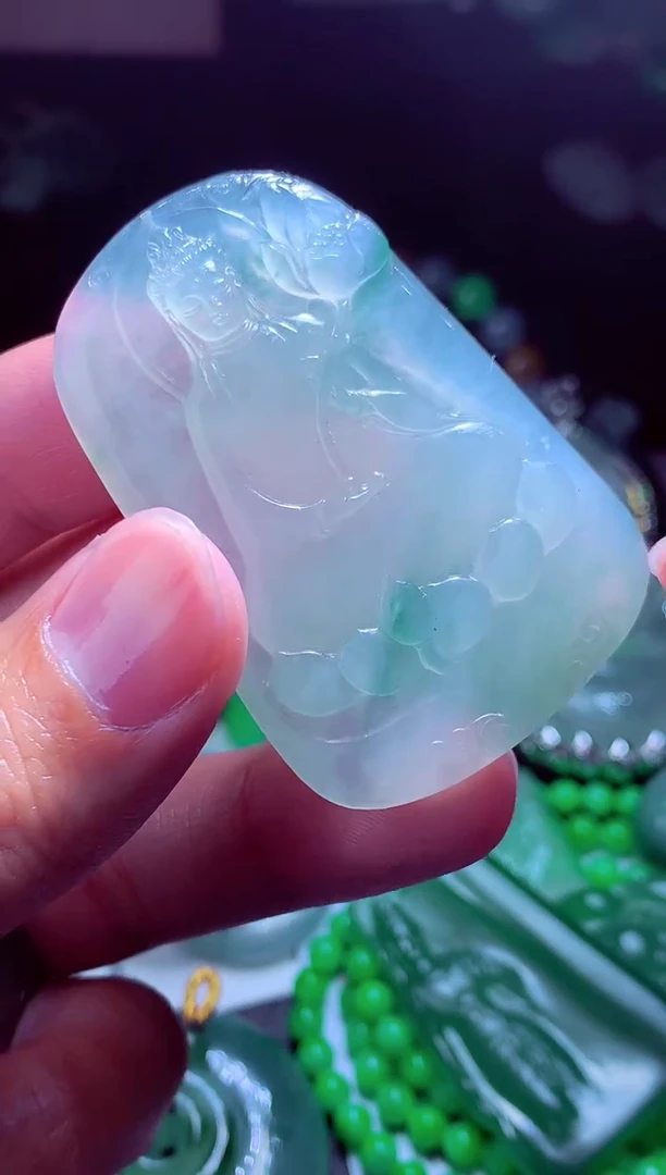 未镶嵌定制翡翠小**?翡翠毛货定制571217