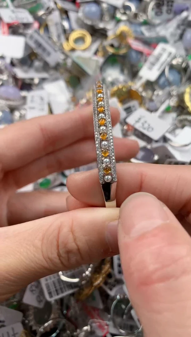 银S925镶嵌戒指翡翠111           7